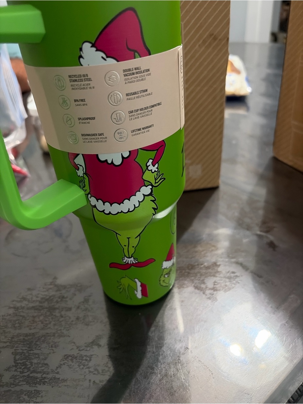 Stanley Green Grinch Holiday Insulated Tumbler with Handle